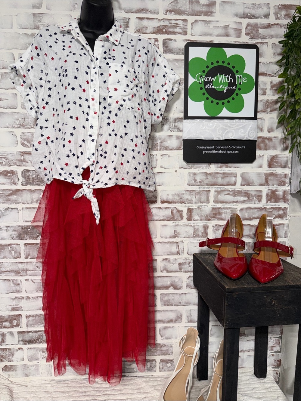 Sincerely Jules Red Tulle Layered Skirt